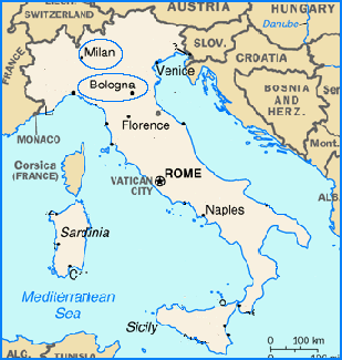 Map of Italy